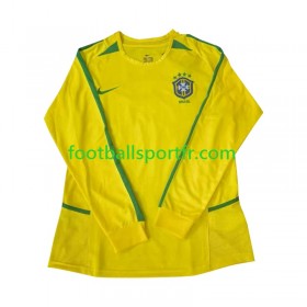 Tenue Brésil Retro Domicile 2002 Maillot de Foot ML
